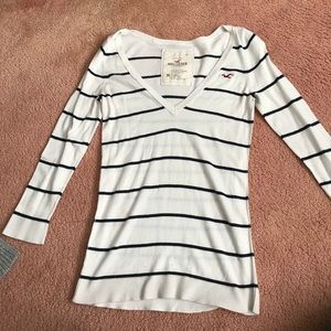 Striped Hollister V neck sweater